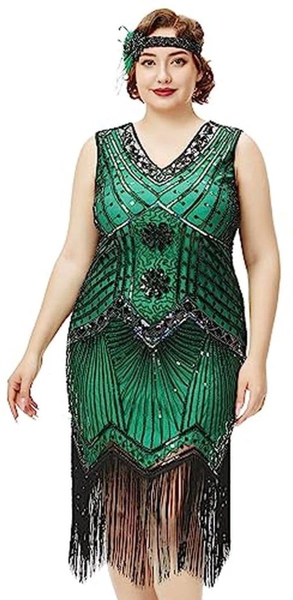 Klassieke dames flapper jurk in jaren 20-stijl