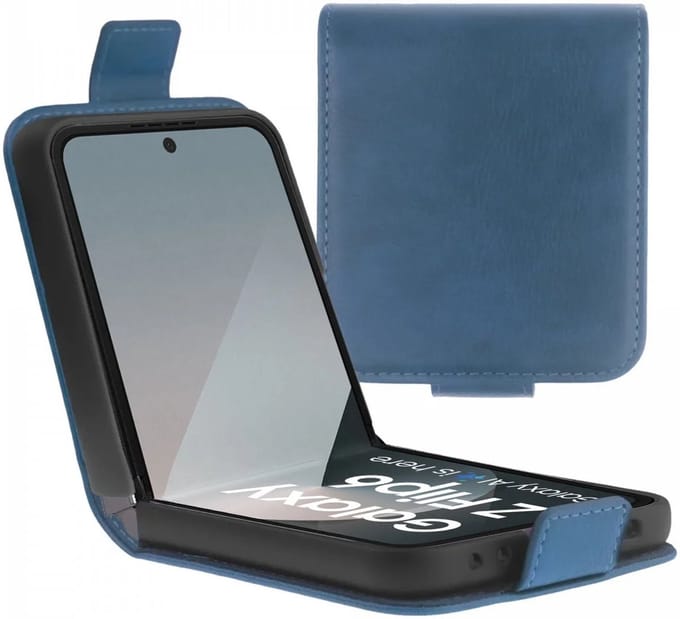 Rosso Element Geschikt voor Samsung Galaxy Z Flip 7 FE / 6 | Magneetsluiting | Stand Functie | Blauw