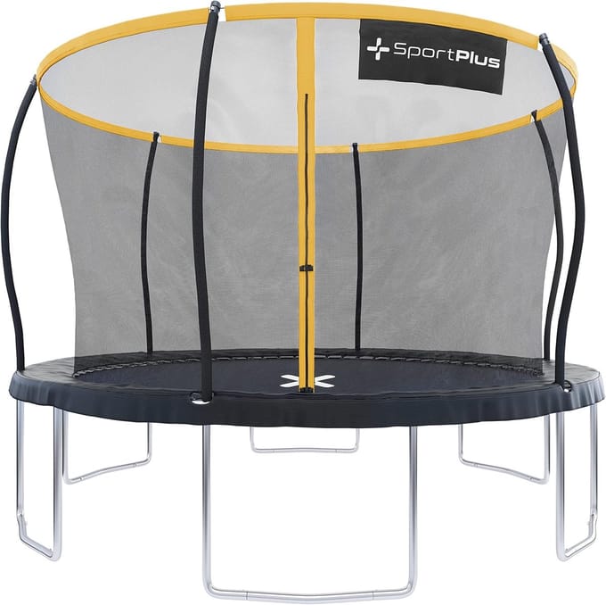 Tuintrampoline Rond - Springkussen Buiten - Buiten Plezier - Gepatenteerde Frameconstructie - 366 cm Diameter - Zon Editie