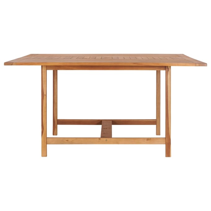 vidaXL - Tuintafel - 150x150x76 - cm - massief - teakhout