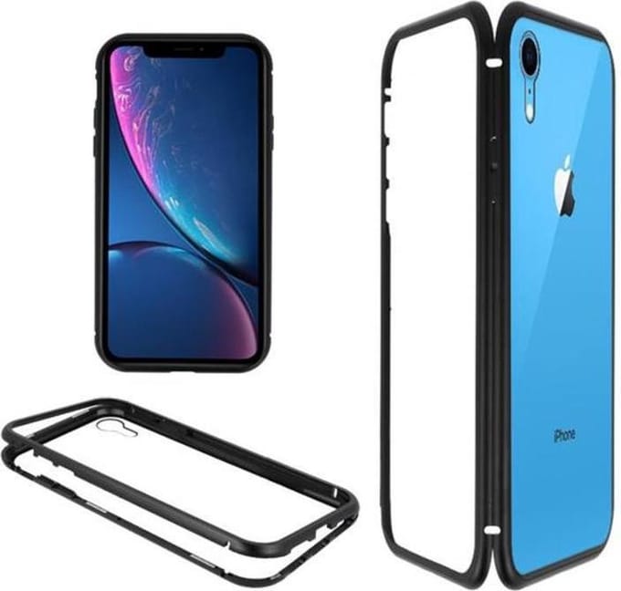 Zwart Transparant Magnetisch Back Cover voor iPhone XR