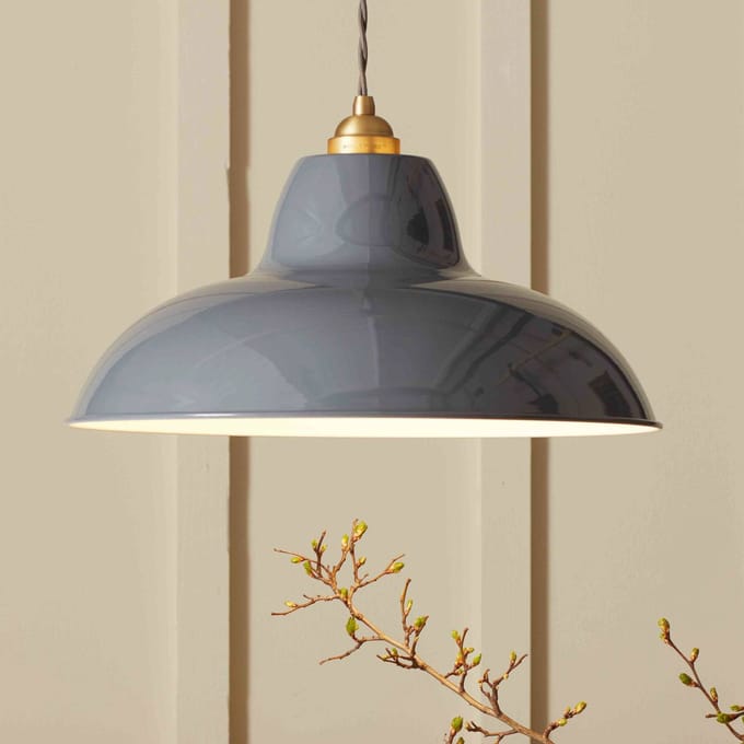 Anglepoise hanglamp Original 1227 Brass Midi Wide, grijs