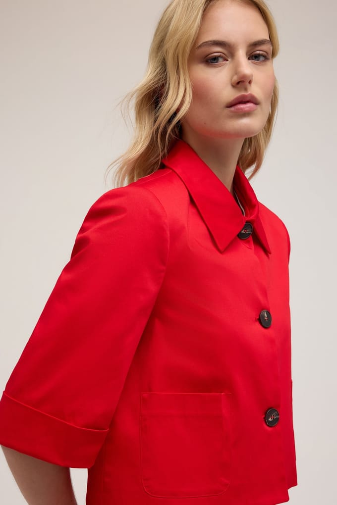Motivi Short-sleeved Jacket Red Taglia: 34 | Blazers Outlet | Donna | Rosso