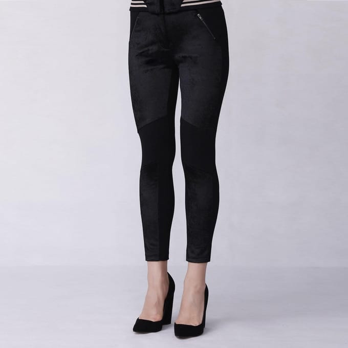Slanke omhulling jersey broek en juk