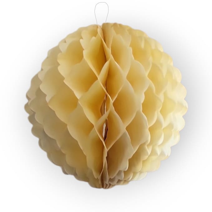 Boland Feest Pompom Honeycomb Geel 32 cm