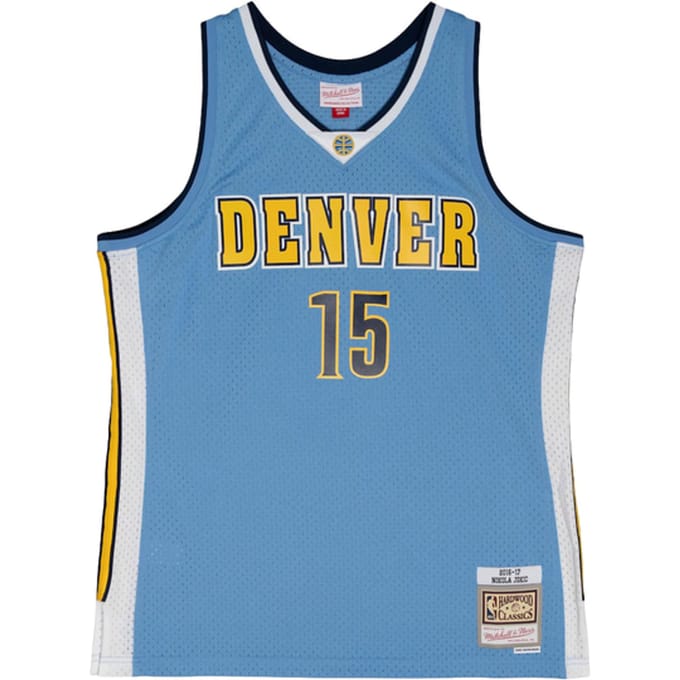 Mitchell And Ness NBA Denver Nuggets 2016-2017 Nikola Jokić Swingman Shirt Blauw