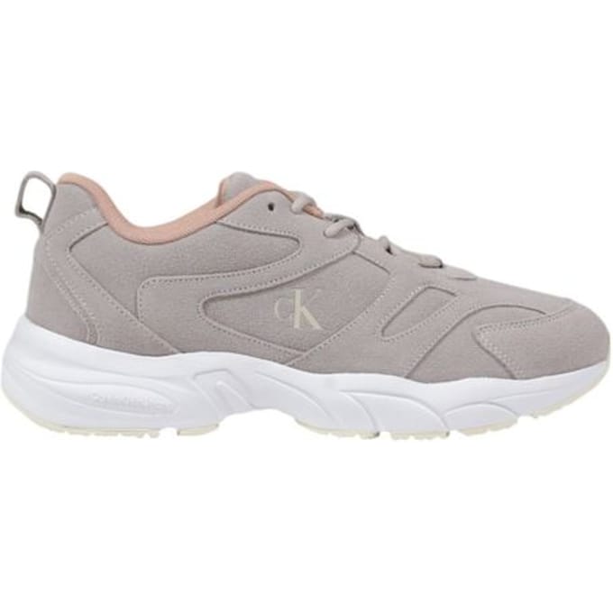 Calvin Klein Jeans Grijze Kunstlederen Sport Sneakers