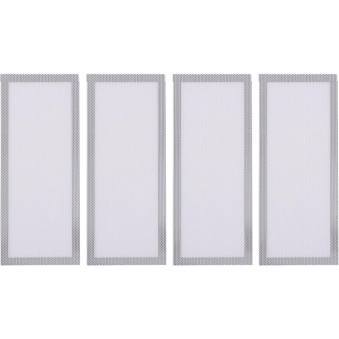4 pièces Grille de ventilation de sol Couverture en maille PVC Magnétique Anti-poussière Cache d'écran de registre de sol pour Maison Mur blanc