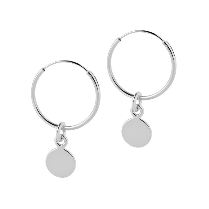 Zilver Hoop met Rondje 18 MM