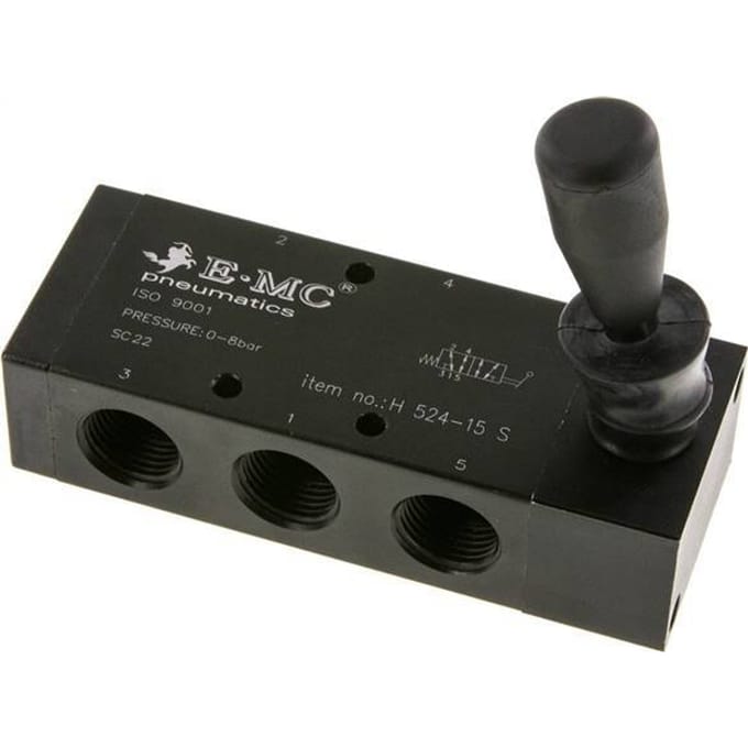 5/2 G1/2'' Handbediend Hefboom Ventiel 0-8bar/0-112psi E.MC