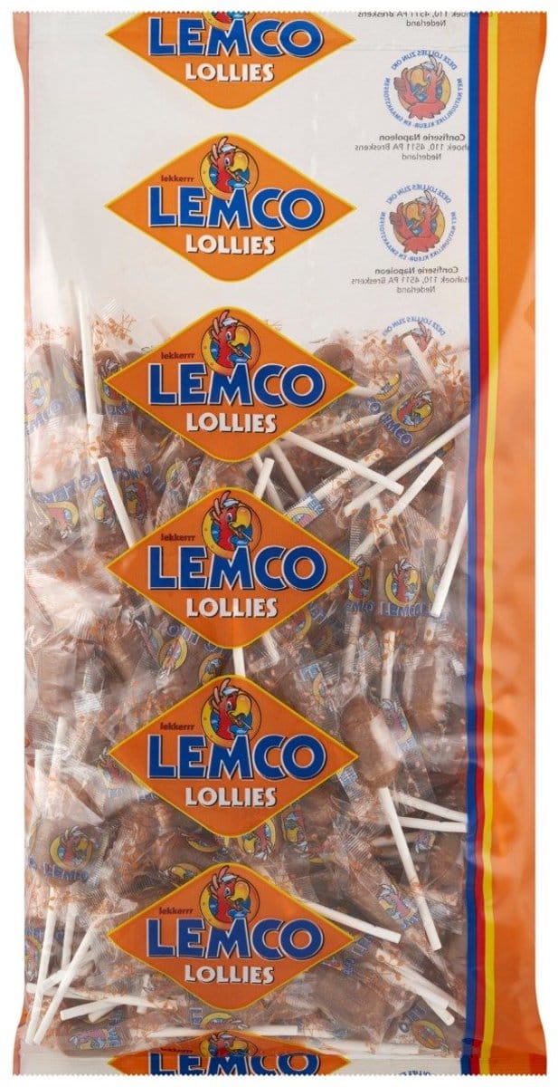 Lemco | Knots Salmiak lollies | 150 stuks | Omdoos 5x