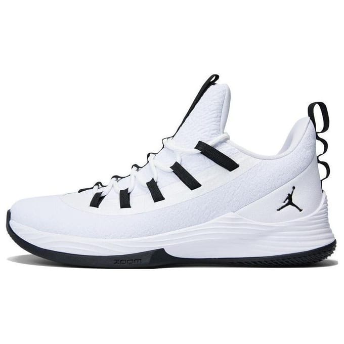 Air Jordan Ultra Fly 2 Low Heren Sneakers Wit Zwart-Wit AH8110-100 42.5 white