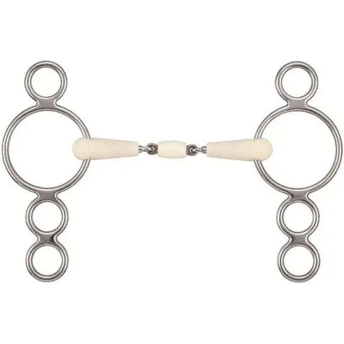Pessoa dubbelgebroken paardenbit Soyo Happy Mouth 4