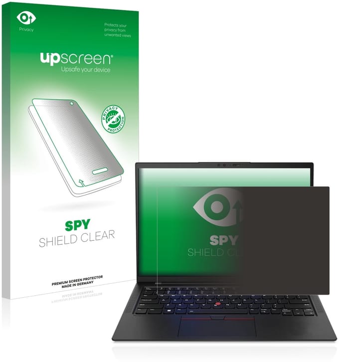 upscreen - privacy screenprotector voor Lenovo ThinkPad X1 Carbon Touch 14" (10. Gen.) - Folie Beschermfolie Blauwlichtfilter