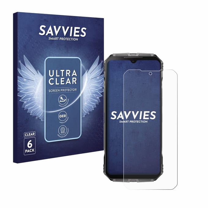 Savvies - Screenprotector voor Doogee S Cyber Pro - Folie Beschermfolie transparant 6 Stuks