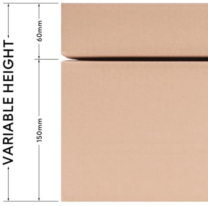 75 Vouwdozen 250 x 200 x 140 mm - Golfkarton Verzenddozen