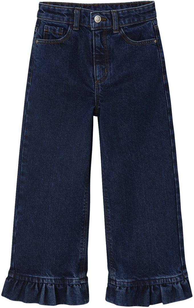 Vertbaudet Wijde jeans met ruches voor meisjes