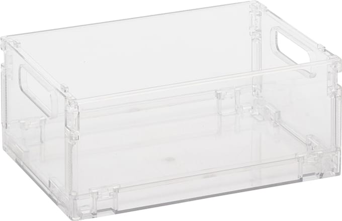 Kratje small Five® - Transparant - Stapelbaar | Opvouwbaar