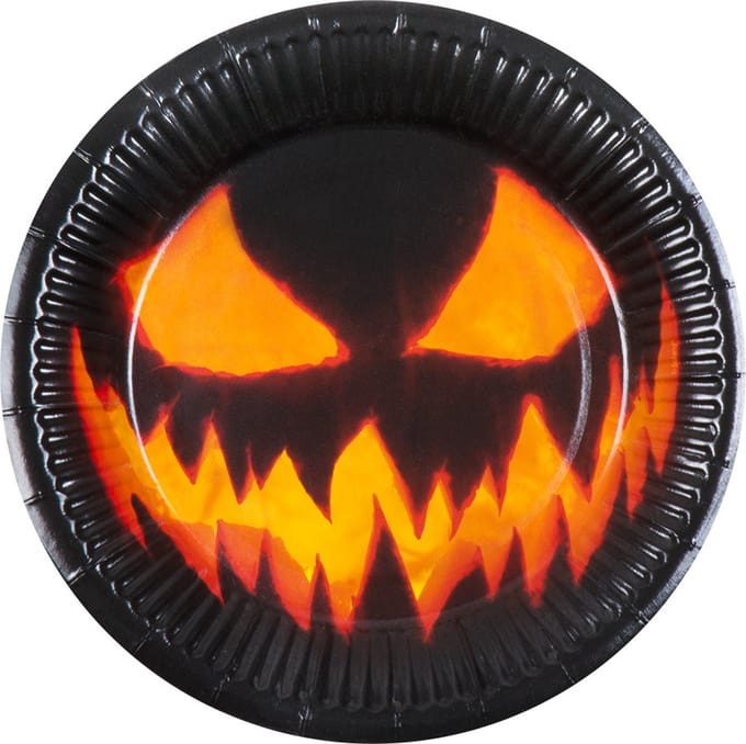 Boland - Set 10 papieren bordjes Creepy pumpkin - Horror - Horror