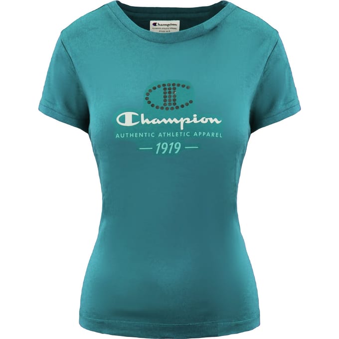 Champion Graphic Womens Aqua T-Shirt
