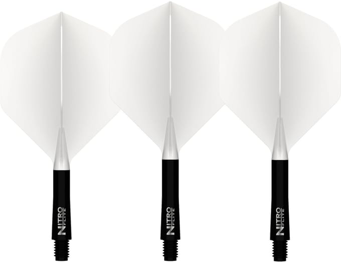 Red Dragon Nitro Flite Black and White NO2 - Dart Flights