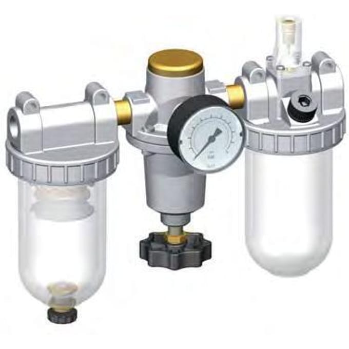 FRL G1/2'' 1400l/min 0,5-10,0bar/7-145psi Beschermkooi Standard 2