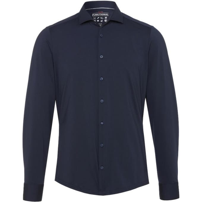 Pure Overhemd Functional Donkerblauw - Maat 45 - Heren - Overhemden Casual