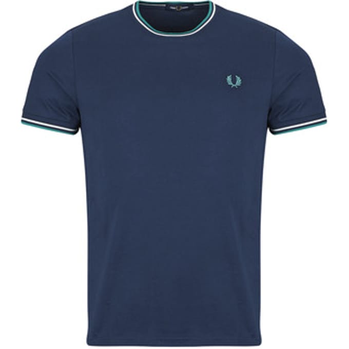 T-shirt met dubbel contrasterend biesje Fred Perry