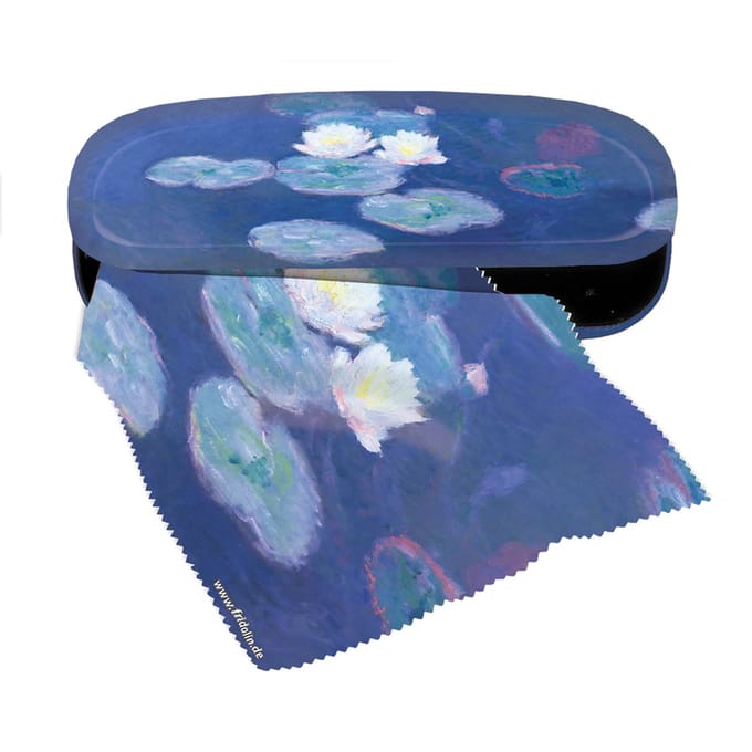 Fridolin hardcase brillenkoker met doekje - Monet Waterlilies