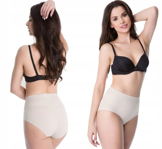 JULIMEX corrigerend slip hoge taille – Maat S - Afslankend ondergoed dames – Beige