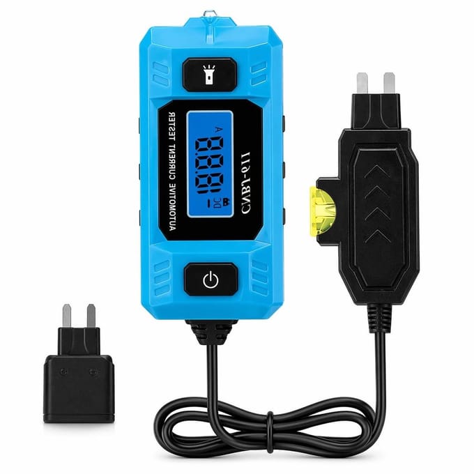 Autofouttester - Circuit Tester - Auto Diagnose - Geïntegreerd Werklicht - 0-20 A - Zwart