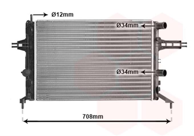 Van Wezel - RADIATOR VOOR OPEL ASTRA G 1998-2004 09202491