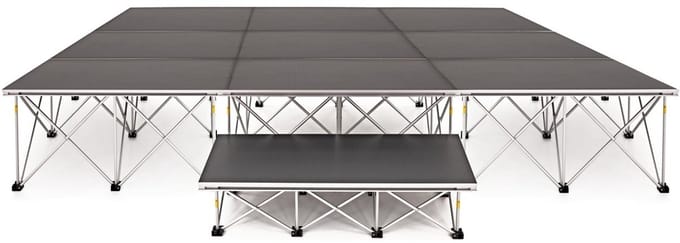 3 m x 3 m Draagbare Podiumset van Gear4music, 40 cm