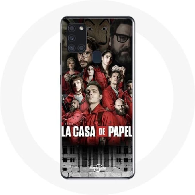 Coque Samsung Galaxy A21S La casa de papel affiche personnages