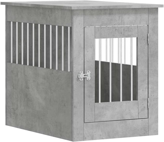 Hondenkennel met Tafelblad 55x80x68 cm Beton Grijs