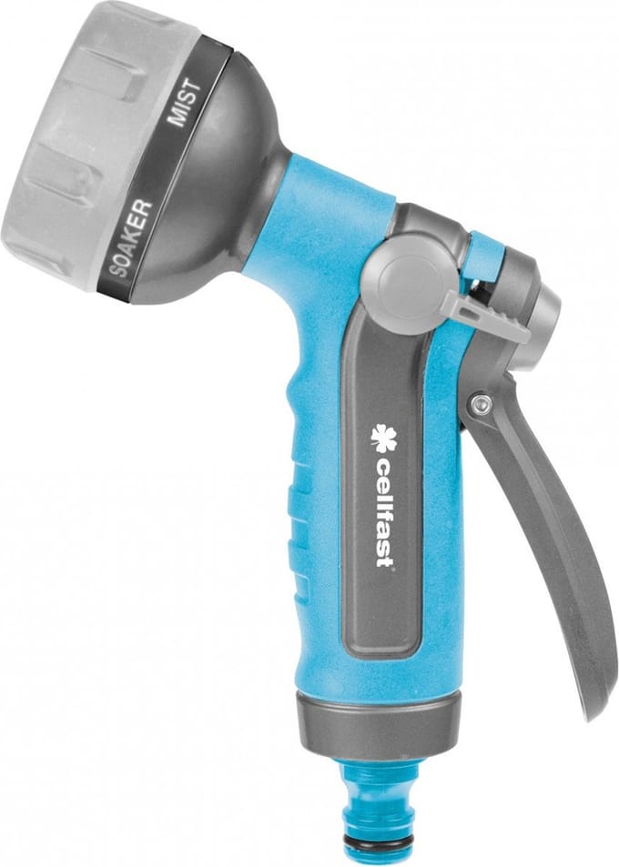 Cellfast - Tuinsproeier met 6 Functies | Tuin Hand Douche Gun Spuitkop Drukregeling