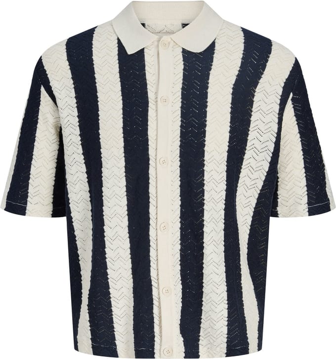 Jack & Jones Gebreide overhemd Gestructureerd Gebreide overhemd