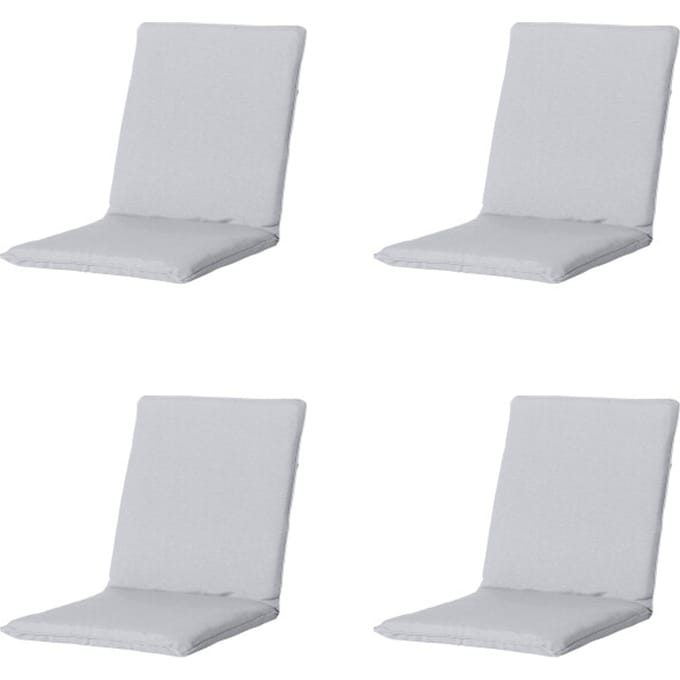 Madison - Stapelstoelkussen Panama - Lichtgrijs - 97x49x5cm - Set van 4