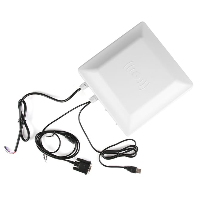 UHF Passieve Elektronische Tag RFID Parkeerplaats Afstandsbediening Toegangscontrole Leeskop white