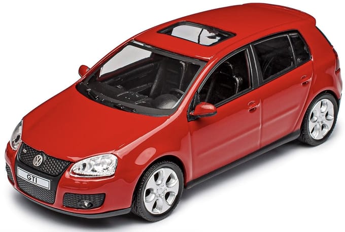Cararama-Hongwell Volkswagen Golf V - Modelauto - Schaal 1:43 - Rood