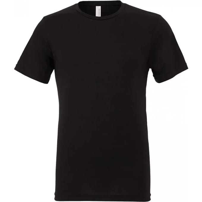 Bella+Canvas Unisex Triblend Crew Neck T-Shirt CV3413 - Solid Black Triblend - L