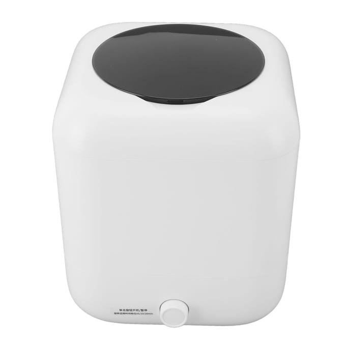 Mini Wasmachine 5L Draagbare Ondergoed Wasmachine Digitaal Display 3 Niveaus Timer wit