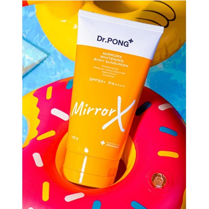 Dr.PONG+ MirrorX Whitening Body Sunscreen SPF50+ PA++++ 150 ml. x 1 / 3 pcs 150 ml. x 3 pcs