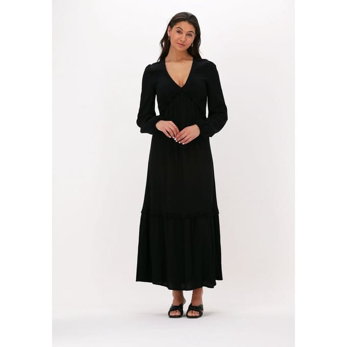 na-kd - Maat EU 34 - Maxi-jurk met ballonmouwen en ruches