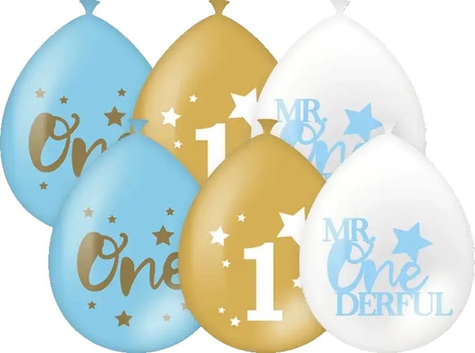 Party balloons - First birthday boy
