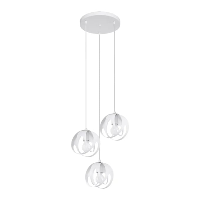 Sollux Lighting Hanglamp Tulos - E27 - wit - staal - 117x30x30cm