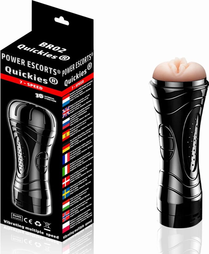 BR02 – Power Escorts Quickies Vibrerende Masturbator – 27 cm