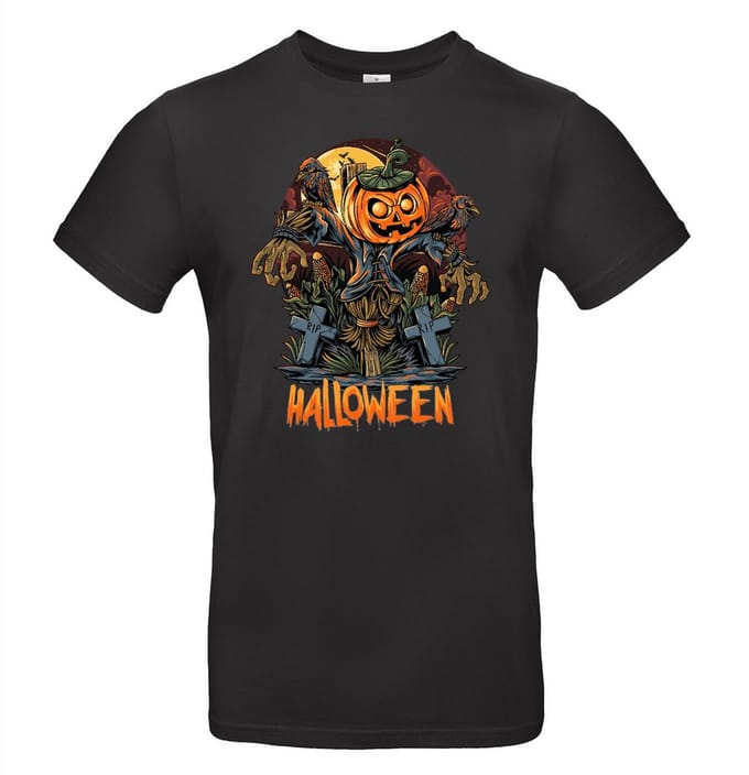 Zwart Halloween T-shirt met opdruk Halloween 128