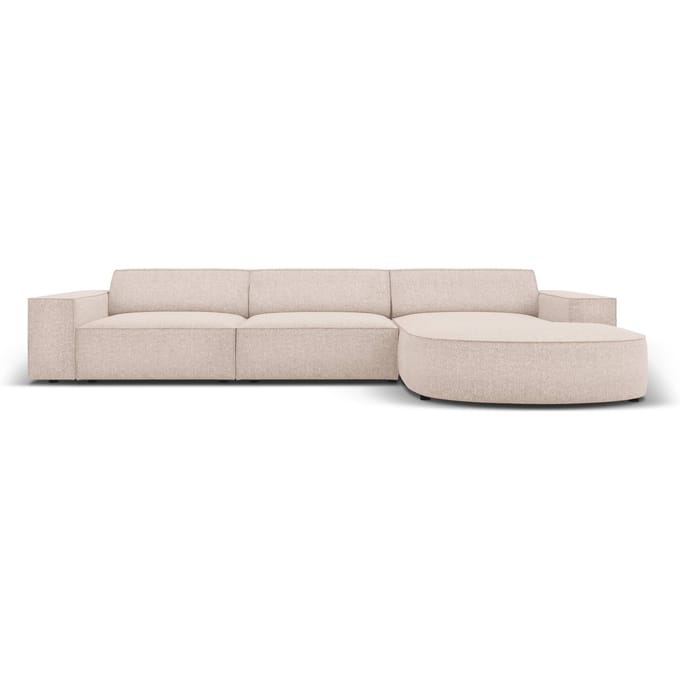 4-zitshoekbank Jodie rechts chenille afgerond | Micadoni Home