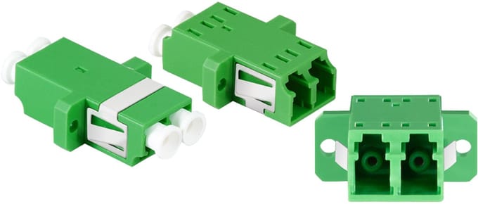 LogiLink glasvezelkoppeling, 2x LC Duplex, met flens, groen